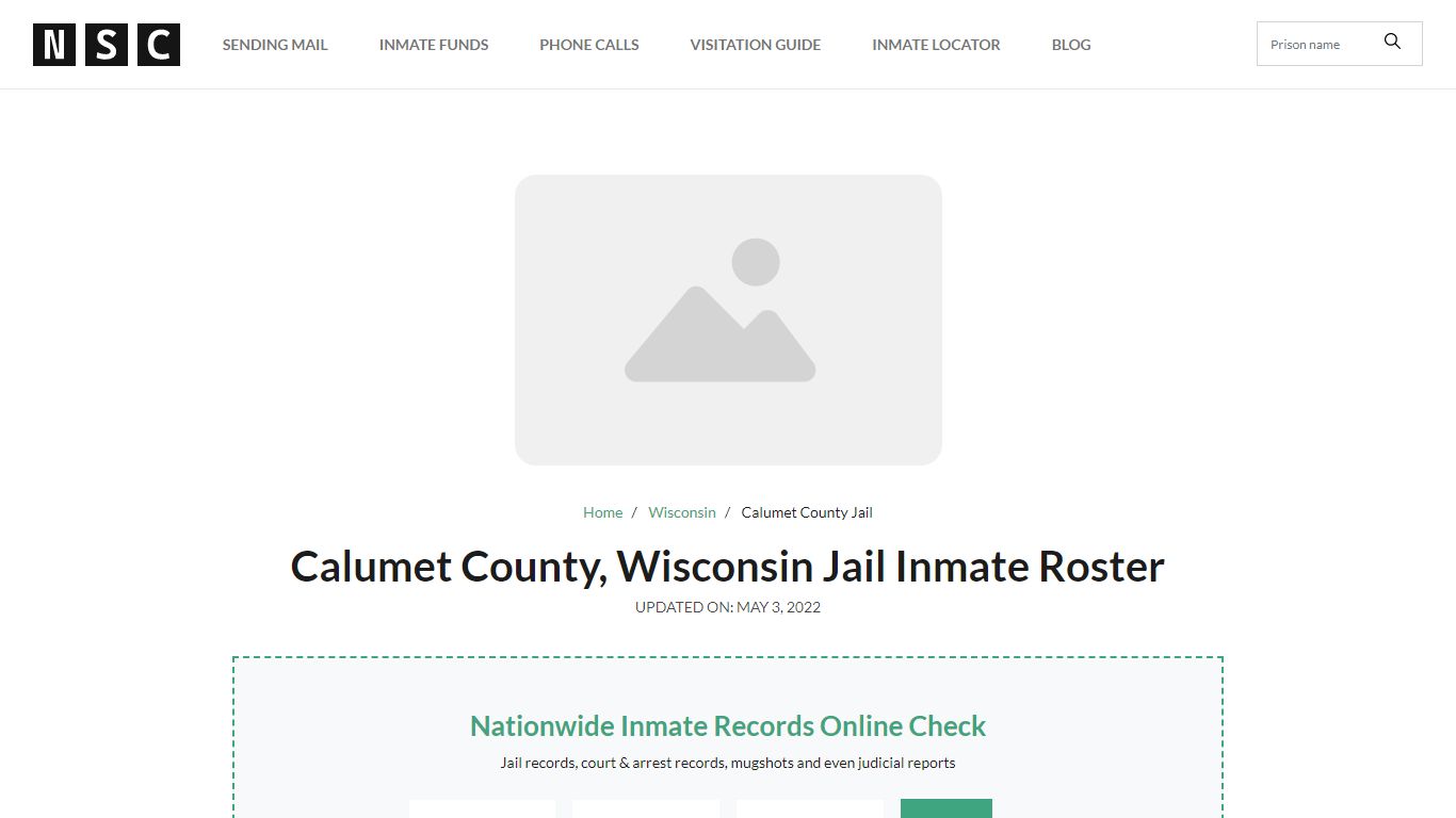 Calumet County, Wisconsin Jail Inmate List