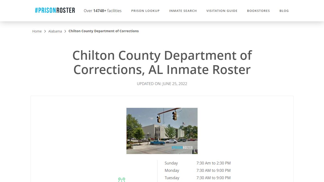 Chilton County Department of Corrections, AL Inmate Roster